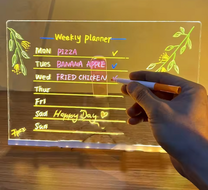 3D Writing Board With 7 Colorful Pens & Light